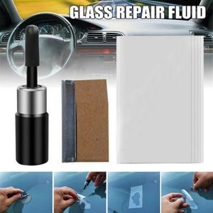 SOLVANT DE NETTOYAGE Kit de réparation de pare-brise Outil de réparation de fissure de verre correcteur pour voiture