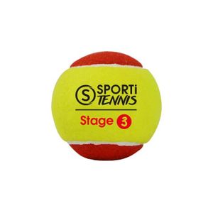 BALLE DE TENNIS Sachet de 3 balles de tennis Stage 3 Sporti France - jaune/rouge - TU