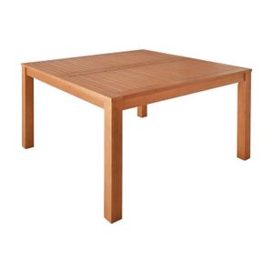TABLE DE JARDIN  Table de jardin carrée. en bois d'eucalyptus . ave