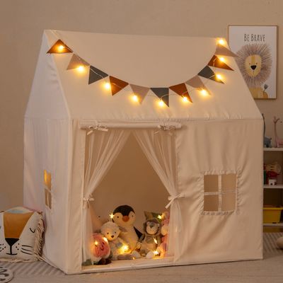 Tipi Enfant Pliable 130×100×130 Cm – Avec Fenêtres, Coussin Antidérapant, Lavable En Machine – Jeu, Lecture, Sieste