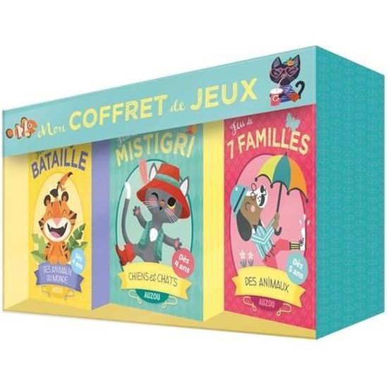 Mon Coffret De Jeux Contient 1 Jeu De 7 Familles Des Animaux 1 Jeu De Bataille Des Animaux Du Monde 1 Jeu De Mistigri Chiens Cdiscount Librairie Mon Coffret De Jeux Contient 1 Jeu De 7 Familles Des Animaux 1 Jeu De Bataille Des Animaux Du Monde 1 Jeu De Mistigri Chiens Cdiscount Librairie