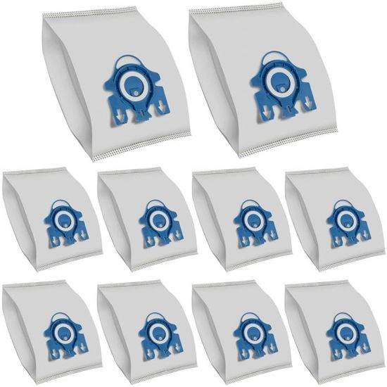 Lot De 10 Sacs Aspirateur Pour Miele S274i / S 274i - Compatibles Miele Typ FJM, GN