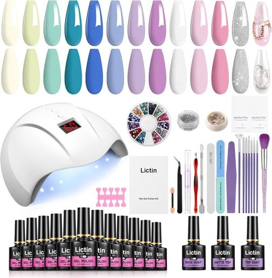 Kit Ongle Gel Avec Lampe UV - Manucure & Pédicure à Faire Soi-Même