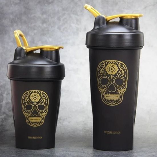 Generic Shaker Bouteille D'eau De Sport, Gym, Fitness, Contenant De Protéines Avec Pilulier-Violet/Noir - Prix Pas Cher | CI