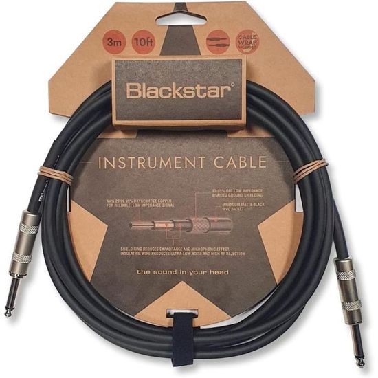 Stéréo Droit Angle Blindé Guitare Cordon 6,35 Mm Mâle L'audio