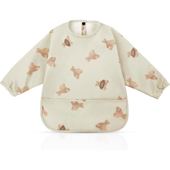 Bavoirs Manches Longues 3PCS Etanches Blouse Peinture Enfant Tablier D'Alimentation Multicolore