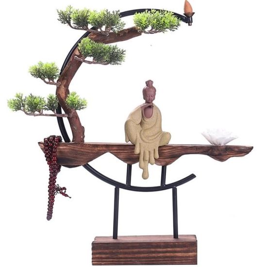 Dutis - Décoration Murale En Métal - Arbre De Vie Bouddha Noir, Mandala, Méditation, Yoga, Autel