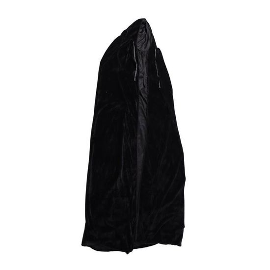 Cape D'Halloween En Velours Noir - Cape à Capuche Vintage - Déguisement Homme - Style Vampire, Sorcier, Viking