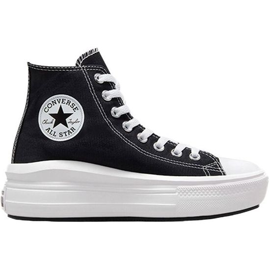Baskets Converse Chuck Taylor All Star Move Hi Noir Femme Lacets Nero Cdiscount