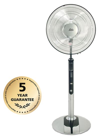 Ventilateur sur Pied - Ventilateur Portable - Gris - 125 cm - Solis Fan-Tastic 750