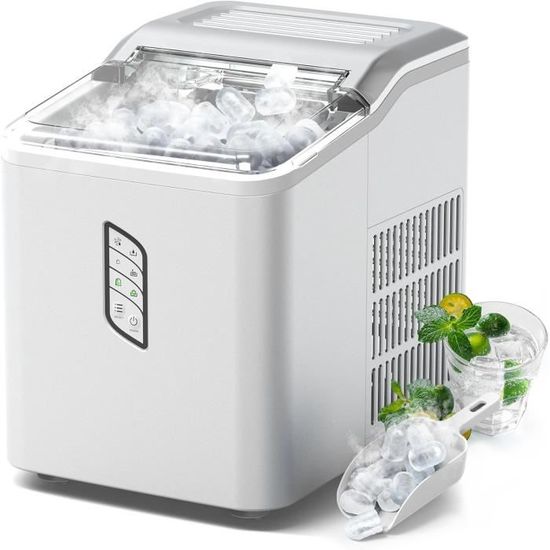 Machine à Glaçons ICEPURE 20kg/24h - 9 Glaçons En 6-10min, Auto-Nettoyante, écran LCD, Pour Maison/Bureau