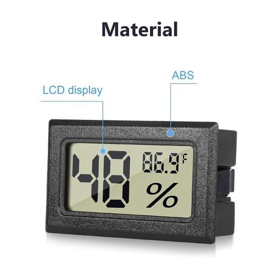 Lot De 6 Thermomètres-hygromètres Numériques Miniatures - Sonde 1,5 M, Pour Terrarium, Incubateur, Aquarium