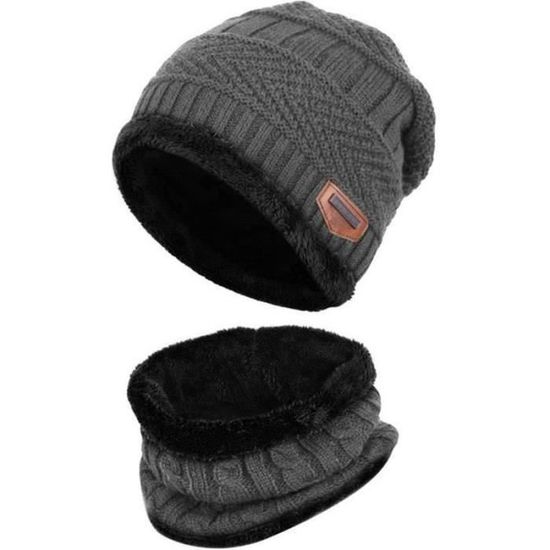 Tweal Long Slouch Bonnet Chaud Unisexe - Bonnet Tricoté Hiver Gris Pour Femme Et Homme