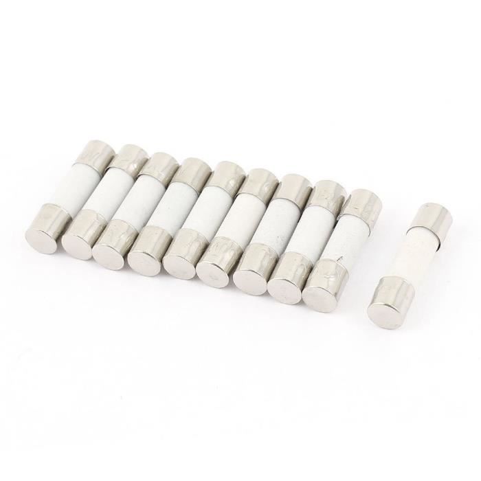 Lot De 10 Fusibles à Délai 2A 250V - 5x20mm - Action Lente (Soufflage Lent) - Pour Électronique & Appareils