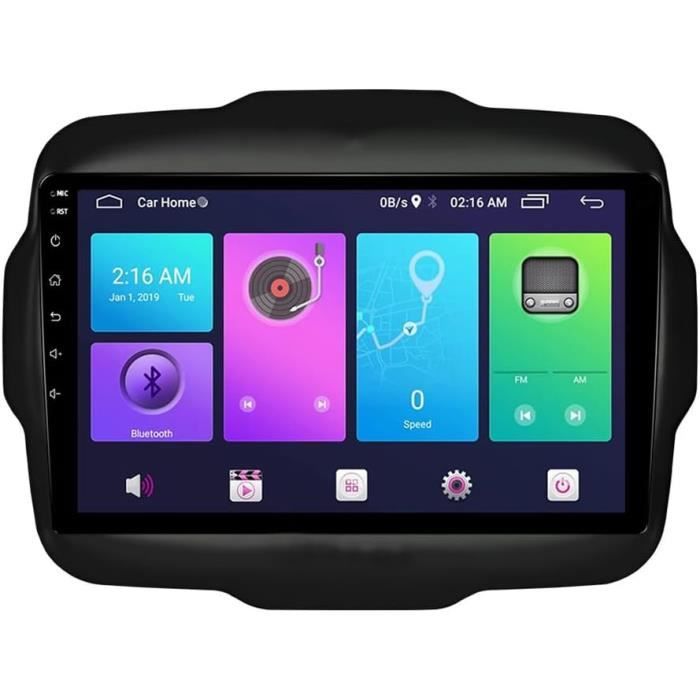 Autoradio stereo per Je-ep Renegade 2015 2016 2017 2018 2019 2020, Android 14 GPS Navigatie 9 HD IPS QLED 720 * 1280P Touch Screen Ingebouwde Autoplay Carplay 4G LTE Bluetooth5.0 DSP SWC (4 64 GB