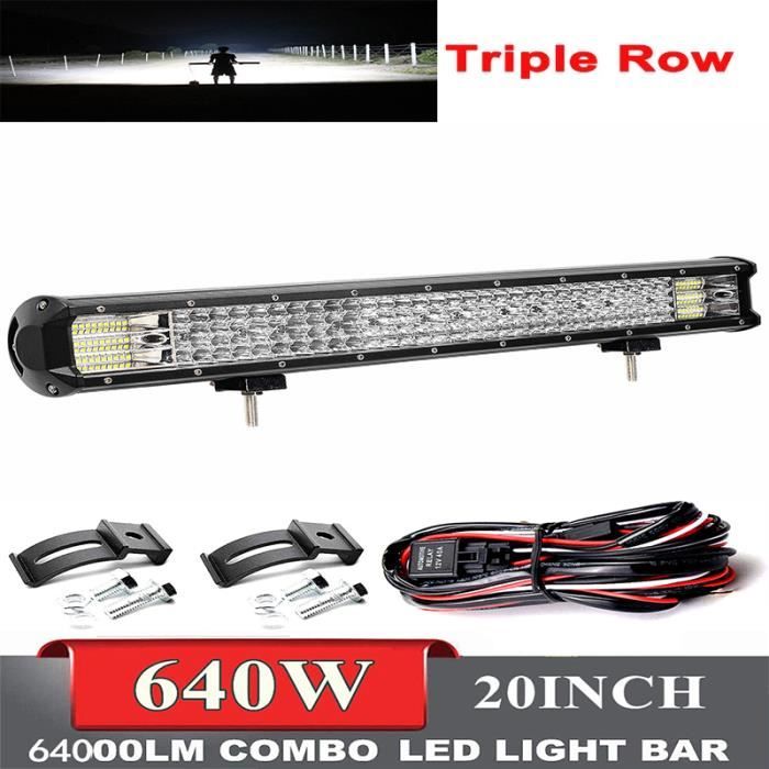 20 pouces hors route barre LED 12V 24V Combo barre lumineuse LED/lumière de travail pour voiture Jeep camion Suv 4x4 Atv LED phare d