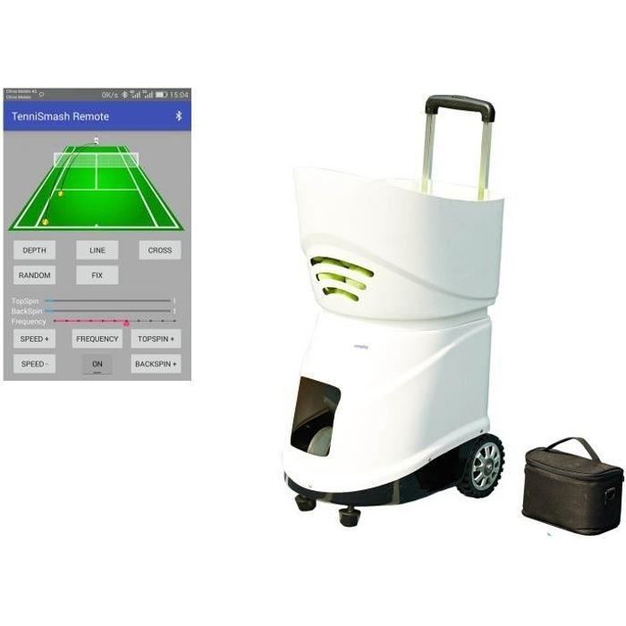 Easyday Machine de balle de tennis à piles portable automatique pour court de tennis