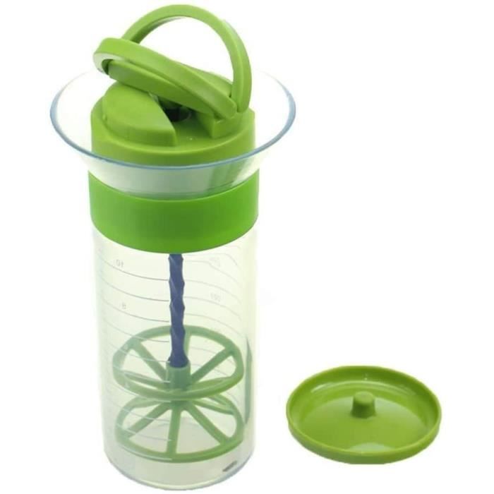 Lcjtaifu Mini Dressingshaker Mixer Universel 300 ML Multifunction Frother Fouet Unique Vinaigrette Salade Gadget Manuel Shaker Tasse