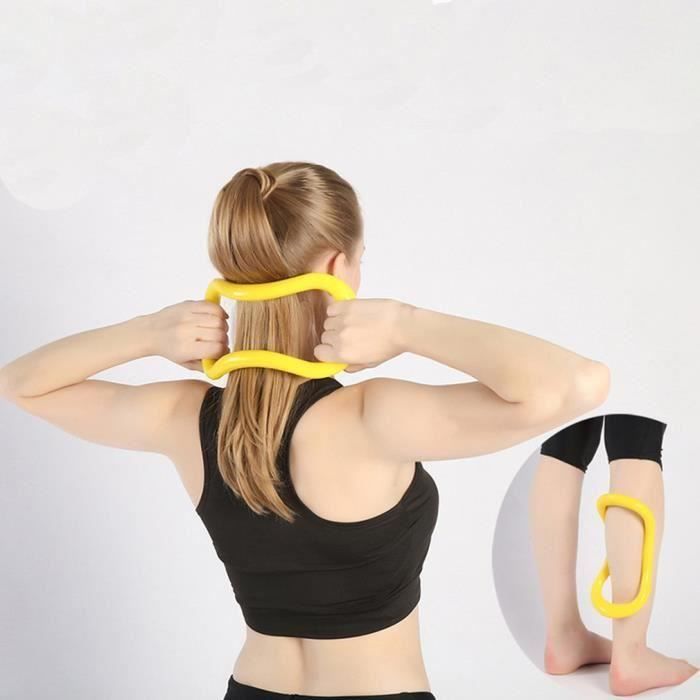 Anneau de Yoga Pilates fitness Circle entraînement résistance outil de soutien - jaune