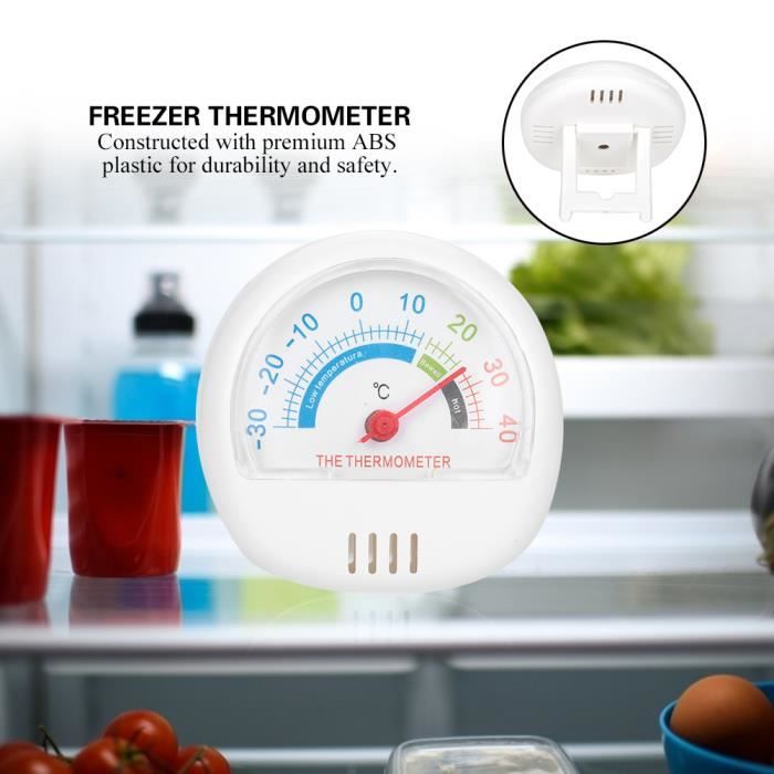 Thermomètre de Congélateur Réfrigérateur à Grand Cadran Réfrigérateur (Mécanique Blanc) HB001