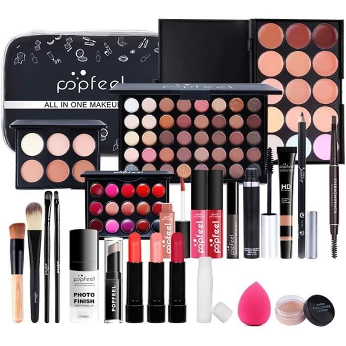 COFFRET DE MAQUILLAGE Coffret de maquillage tout-en-un, Kit de démarrage 24PCS Makeup Essential, Coffret de maquillage 58