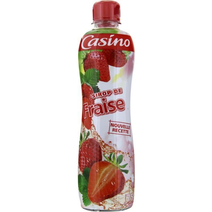 CASINO Sirop de Fraise - Bidon de 75 cl