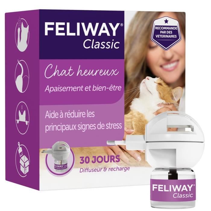 FELIWAY Classic - Diffuseur + recharge anti-stress calmant 48 ml - Pour chat