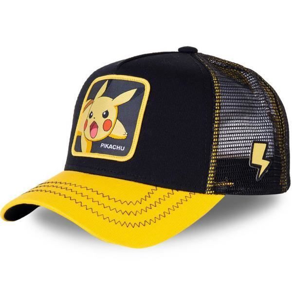 POKEMON Casquette Garçon Microcoton PIK6 Noir Jaune CAPSLAB
