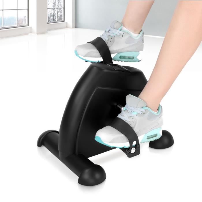 Mini vélo d'appartement pliable Pédale Réglable Entraîner des Bras et Jambes avec Écran LCD pour Entraînement de Cardio Noir