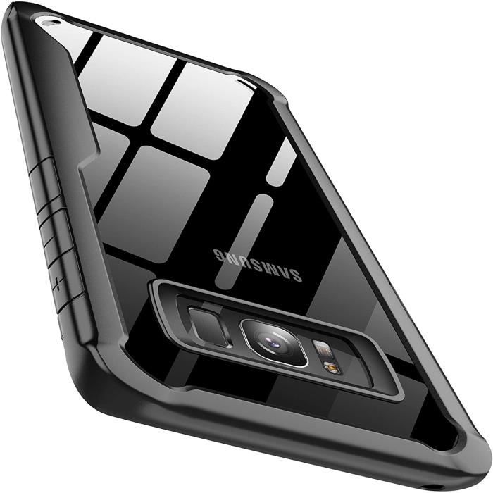 Coque Galaxy S8, Coque Samsung S8 Transparente Housse Hybride Robuste Antichoc [Coussin d'air] Ultra Mince Mat Anti-Rayures Dur