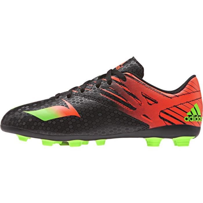 Chaussures foot messi 15.4 pour garçon noiess/versol/rousol