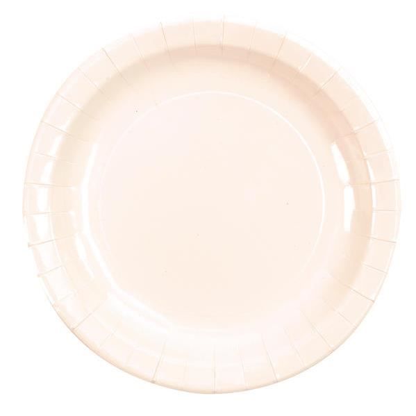 Assiette laquée blanche (x10) R/3543 Matière carton