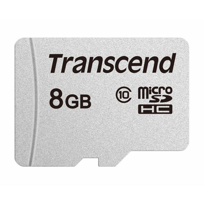 TRANSCEND Carte microSD 8GB Class10 - Sans adaptateur