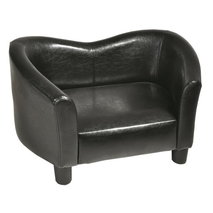 VADIGRAN Canapé simili Elvis - 67x41x39cm - Brun - Pour chien et chat