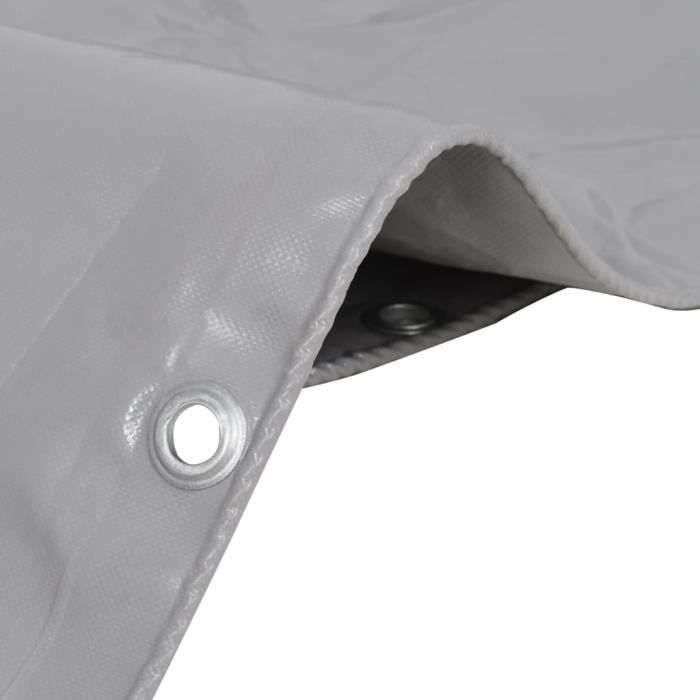 Bâche 650 g - m² 2 x 3 m Gris - Quincaillerie - Accessoires de quincaillerie - Bâches - Gris - Gris