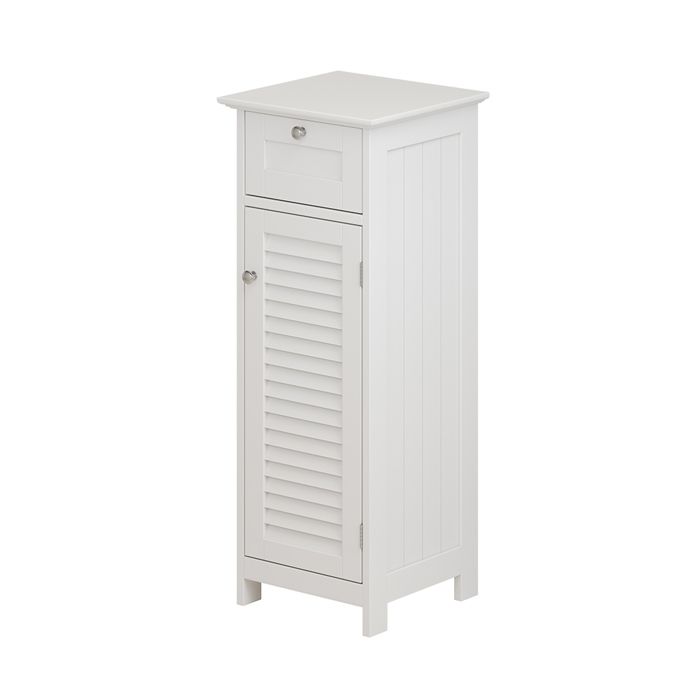 Meuble salle de bain Riad 32x87cm avec porte et tiroir Blanc Vicco 40414 Meuble salle de bain Riad 32x87cm avec porte et tiroir Blanc Vicco 40414