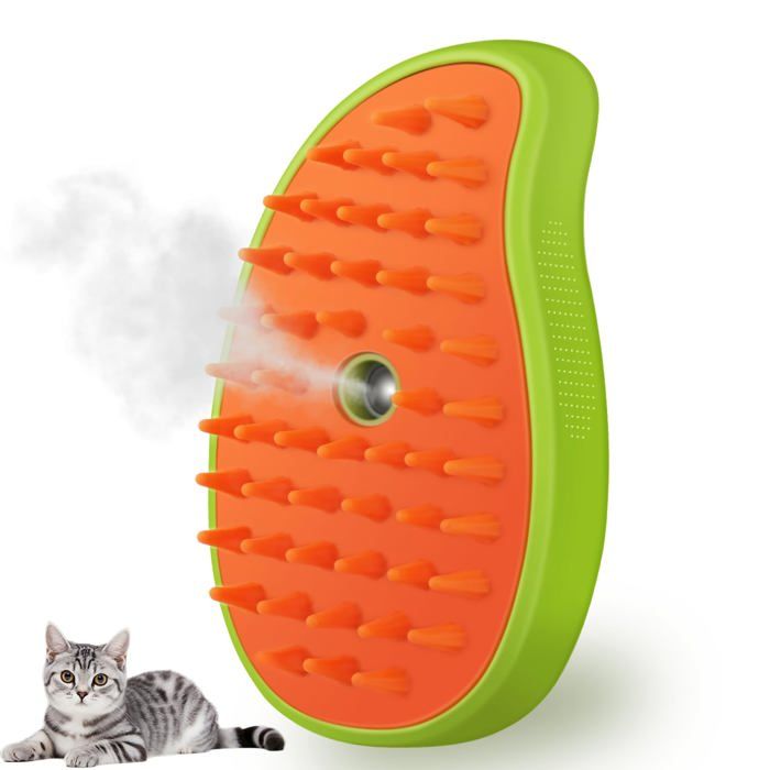 Comparer les prix de Brosse Vapeur Chat,3-In-1 Brosse Chat Vapeur Brosse a Vapeur Pour Chat Multifonction Brosse Vapeur pour Chat Chien(Vert)