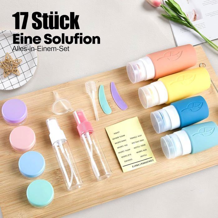 Set 4 Bottiglie Da Viaggio In Silicone 100ml - Senza BPA, Ideali Per Shampoo E Cosmetici - Foto 6