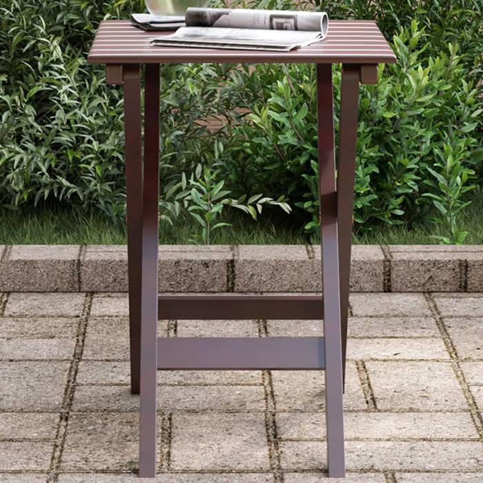 vidaXL Table d’appoint pliable marron bois de peuplier massif 4008872