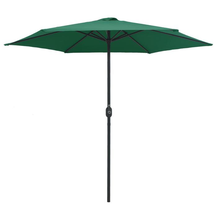 Parasol de jardin VIDAXL anti-décoloration et mât en aluminium 270x246 cm Vert B67 P67