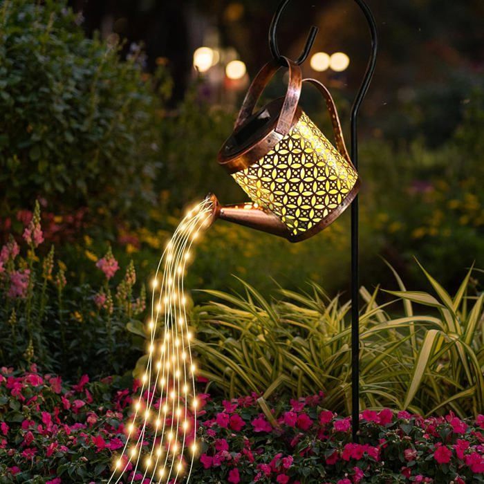 1pc Solaire Lampe De Douche De Jardin, Arrosoir Peut Allume La Lumière Des Étoiles, Conduit Extérieur