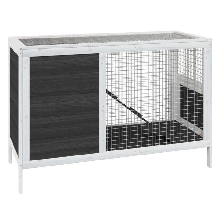 Clapier 103 x 44 x 695 cm bois de pin massif gris 02_0041934