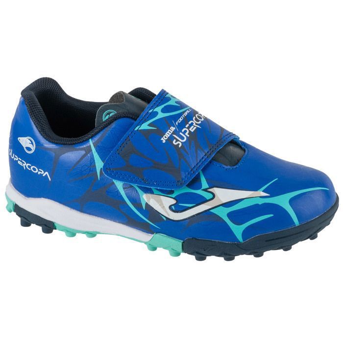 Joma Chaussures de foot turf - JOMA - Super Copa Jr 2504 TF SCJW2504TFV - Bleu - Enfant - Tige synthétique