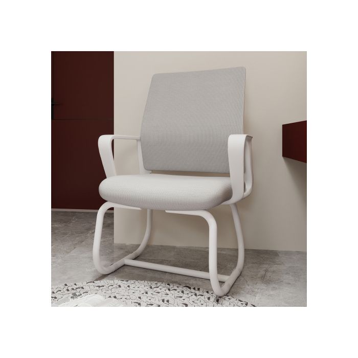 ®TONLRGY Chaise de bureau simple et moderne douce et confortable adaptée à une utilisation à domicile ou au bureau gris blanc