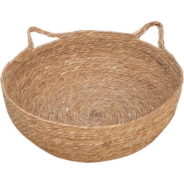 Uteruik Panier à pain rond en osier tressé pour fruits, légumes, desserts, en-cas - 19 cm x 14 cm - 1 pièce