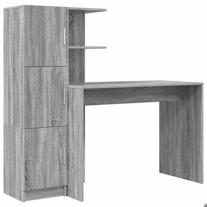 Haut de gamme - Bureau avec rangement 2 pcs - VIDAXL - sonoma gris - Bois dingénierie EU03_3576770