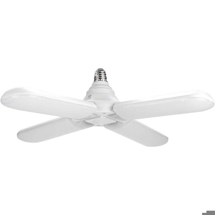 Plafonnier LED 60W E27 AC95-265V Quatre Lampes suspendues au Plafond à LED Super Lumineuses Lampe de Ventilateur Pliante - Liaiki