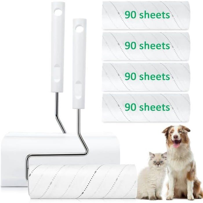 Puki Diary Rouleau Poils Animaux, 360 Feuill Rouleau Adhesif Vetement, Brosse Vetement Anti Puki Diary Rouleau Poils Animaux, 360 Feuill Rouleau Adhesif Vetement, Brosse Vetement Anti