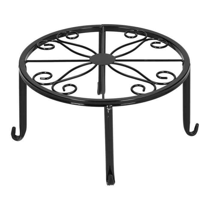 Support pour plantes sur pied étagère pour pots de fleurs à une seule couche pour balcon et salon (noir) -SALALIS