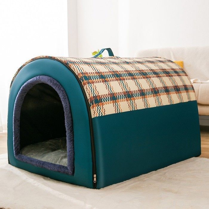 Niche pour Chien Interieur ConfortableTaille XXL pour Chien Grand 2 en 1 Niche Chien Interieur Maison Portable pour ChienVert